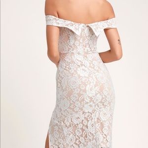 White and beige lulus dress BRAND NEW